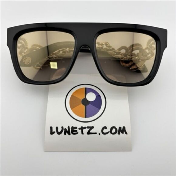 Roberto Cavalli 014 Black Sunglasses with Gold Detailing - Picture 2 of 2